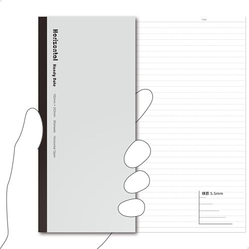[Carry it like a smartphone] Horizontal notebook that opens flat to a B5 width
