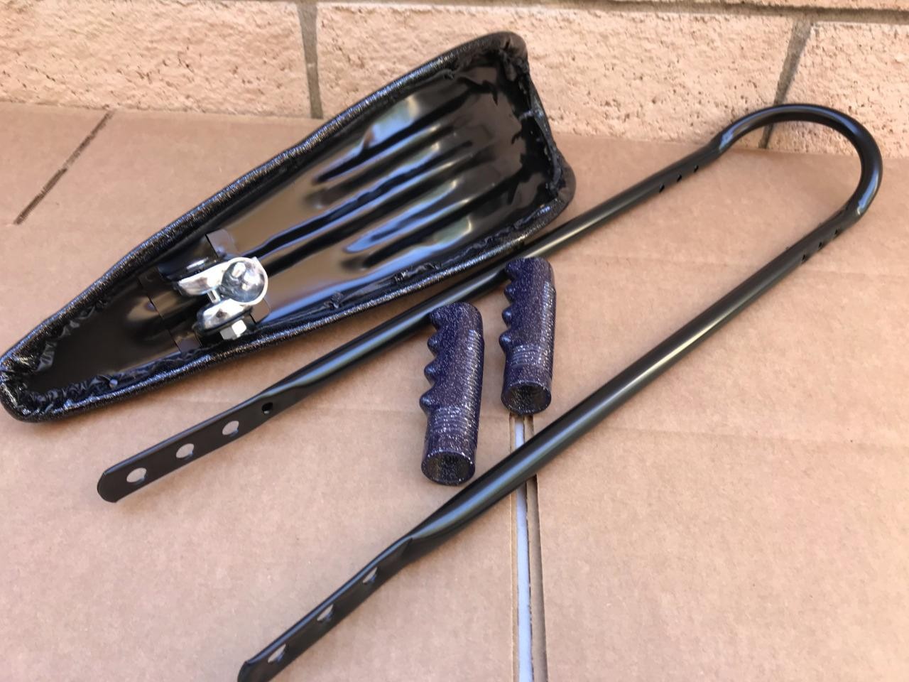 20" BLACK SPARKLE Lowrider Krate BANANA SEAT Sting-Ray GRIPS & BLACK SISSYBAR