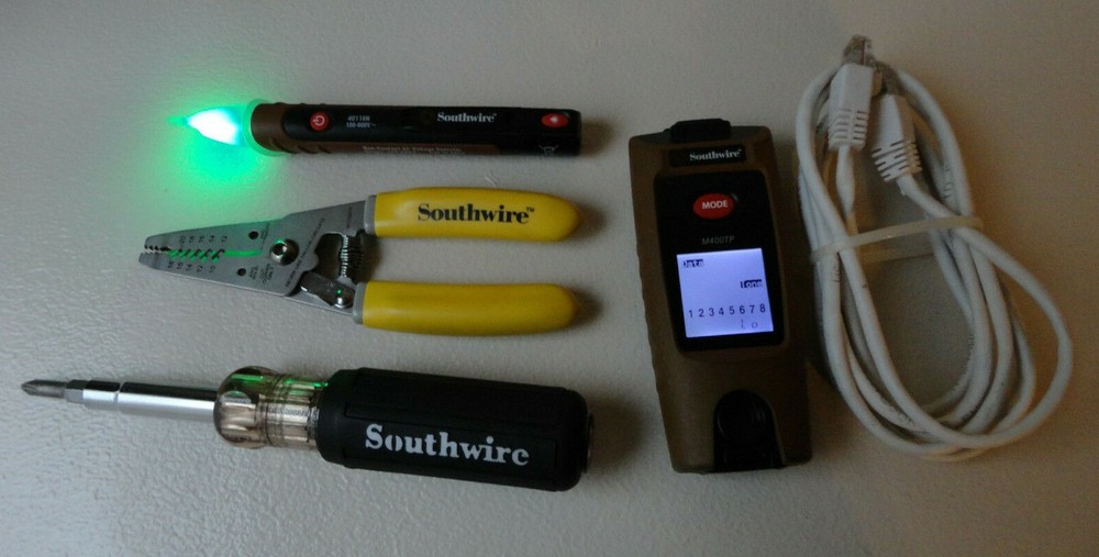 Southwire Tool Lot: M400TP Cable Receptacle Voltage Testers Multi-Tool Stripper