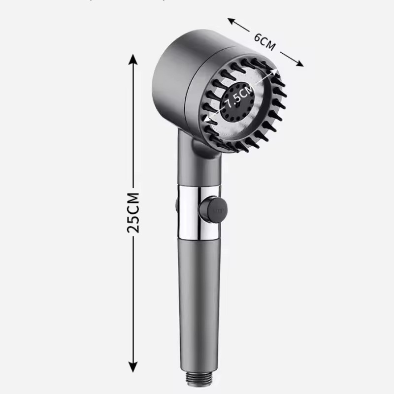 Three-Speed Portable Shower Filter and Head Massager Bathroom Accessory