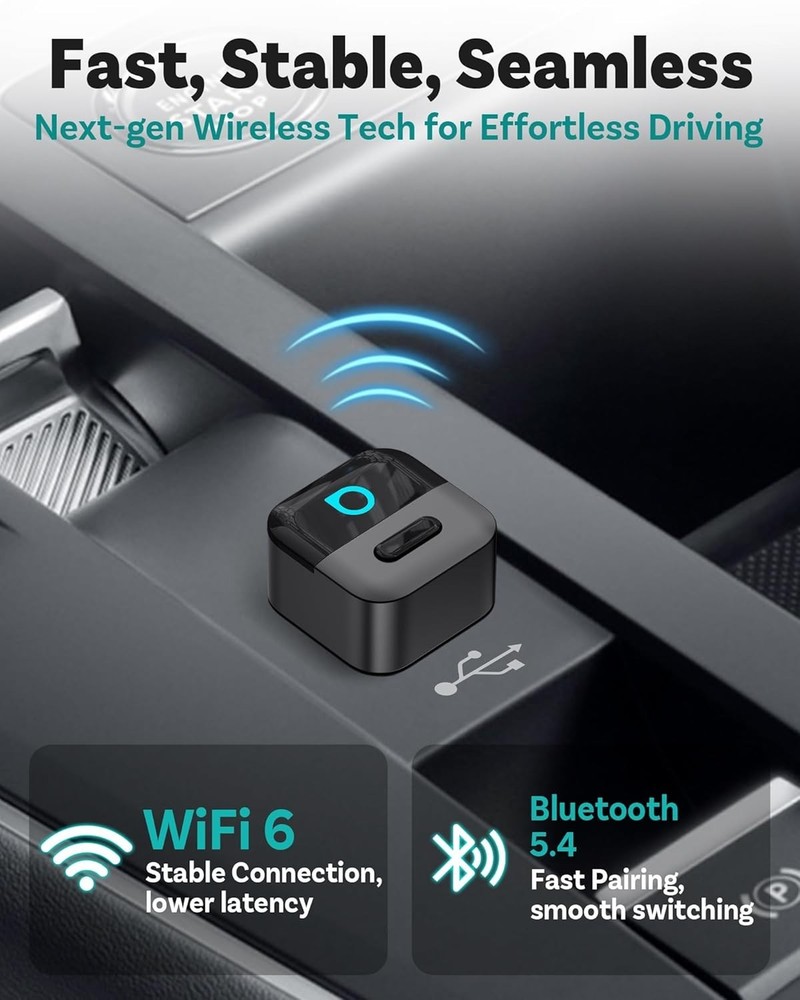 OTTOCAST Mini Pico Wireless CarPlay Adapter Model CA525