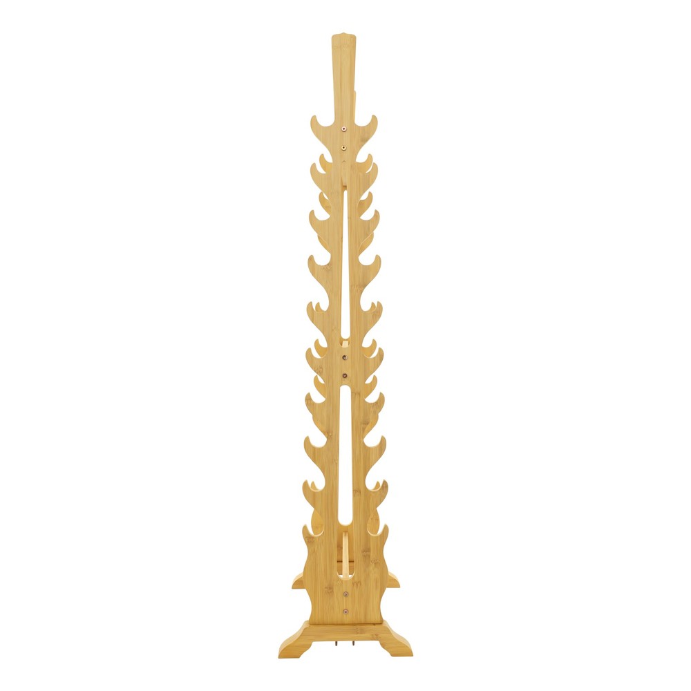 Solid Wood Horizontal Display Rack for Katana Sword 20 Tier Medieval Sword Stand