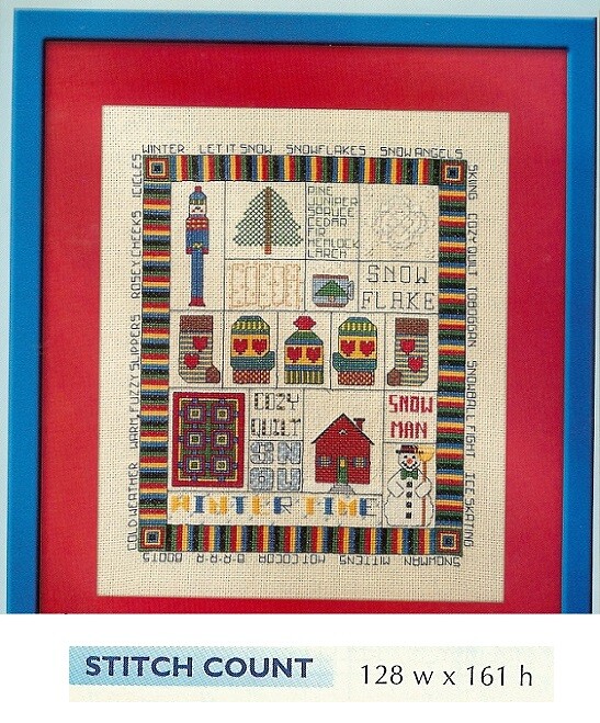 WINTER TIME SAMPLER  - CROSS STITCH PATTERN ONLY  HM  ERYR