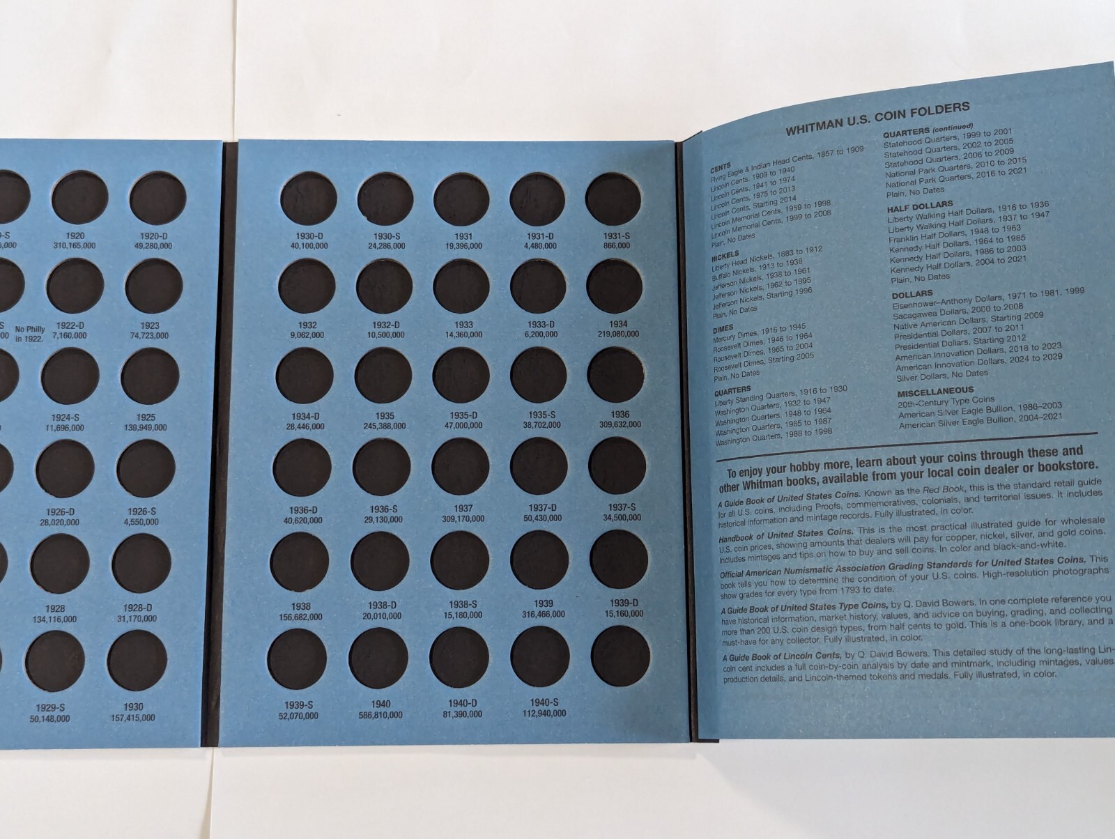 Lincoln Cent Wheat Penny Album Coin Folder Whitman Volume #1 1909-1940 NEW 9004