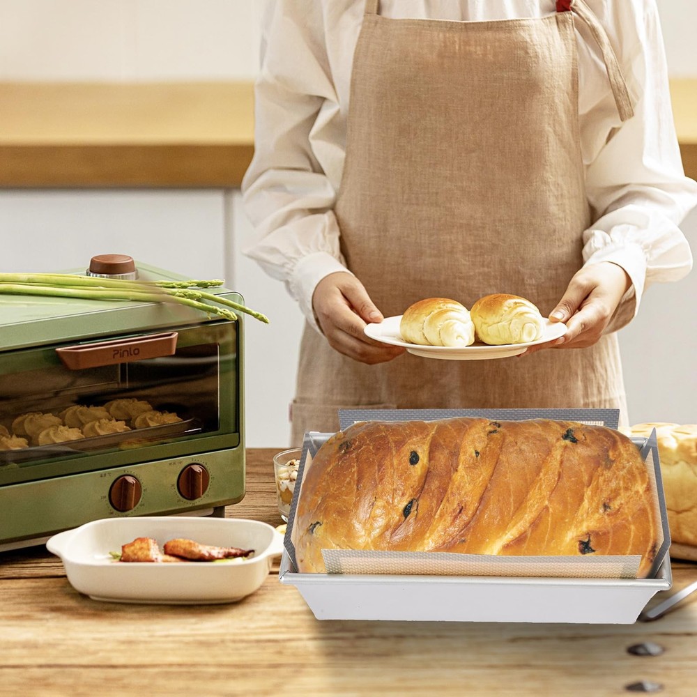 2 Pcs Thickened Silicone Bread loaf pan liners for baking bread 9x5，Silicone ...