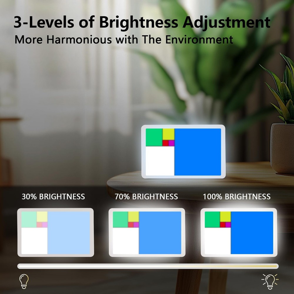 Fibonacci Clock Homeschool Mathematical Timepiece: Table Clock with Dynamic C...