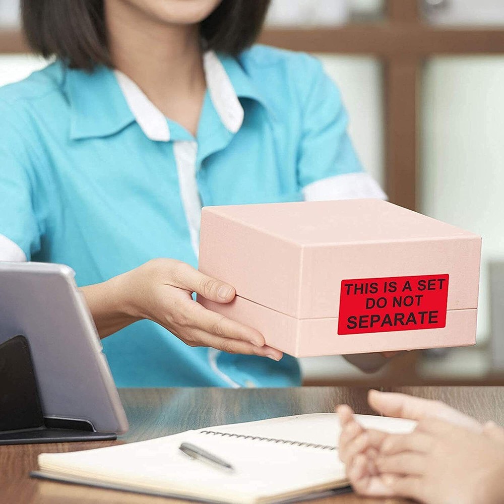 1000 THIS IS A SET DO NOT SEPARATE Packaging Labels Red Warning Sticker 1"x2" US