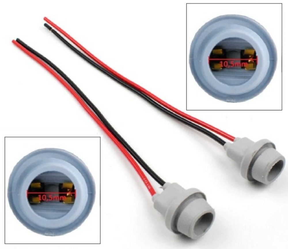 Universal Pigtail Wire Female Socket 168 Harness Interior Map Light Lamp Plug C