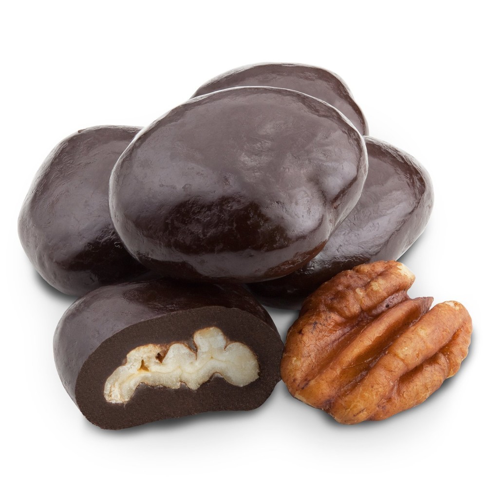 DARK CHOCOLATE PECANS 12 OZ