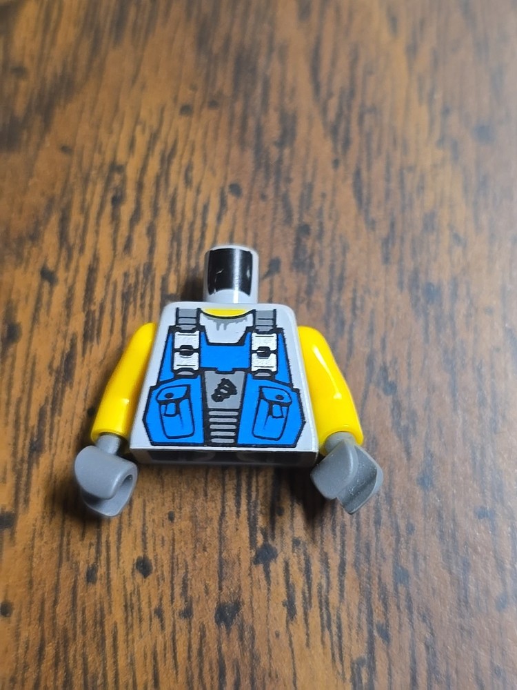 LEGO Power Miners Minifigure Torso with Drill Pattern and Pockets Pattern