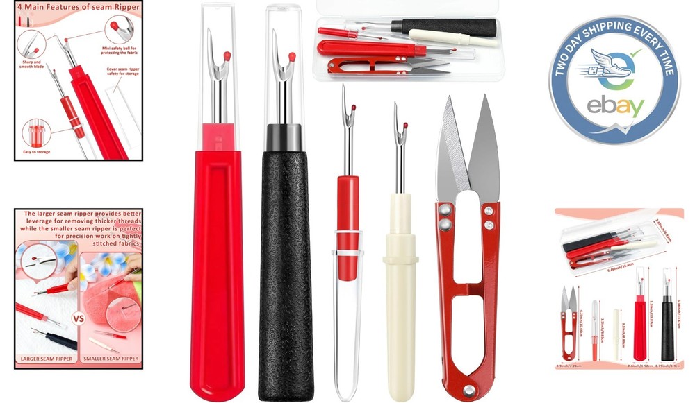 Complete Seam Ripper and Scissors Set – Essential Tools for Sewing Projects
