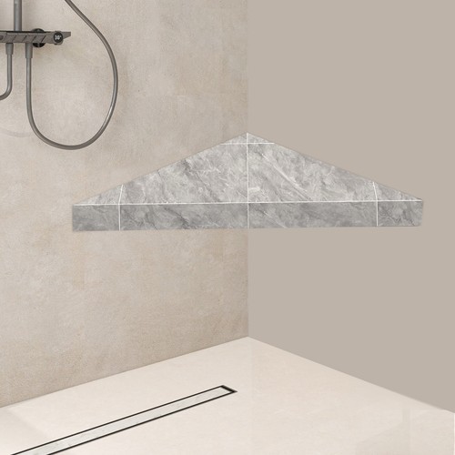 Premium Stainless Steel Corner Shower Shelf - Space-Saving Triangular Design