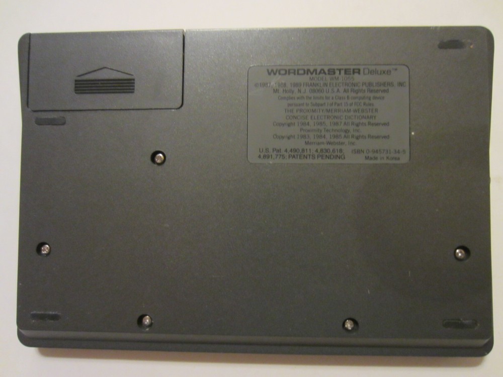 Franklin Wordmaster Deluxe Computer Model WM-1055 Linguistic Technology
