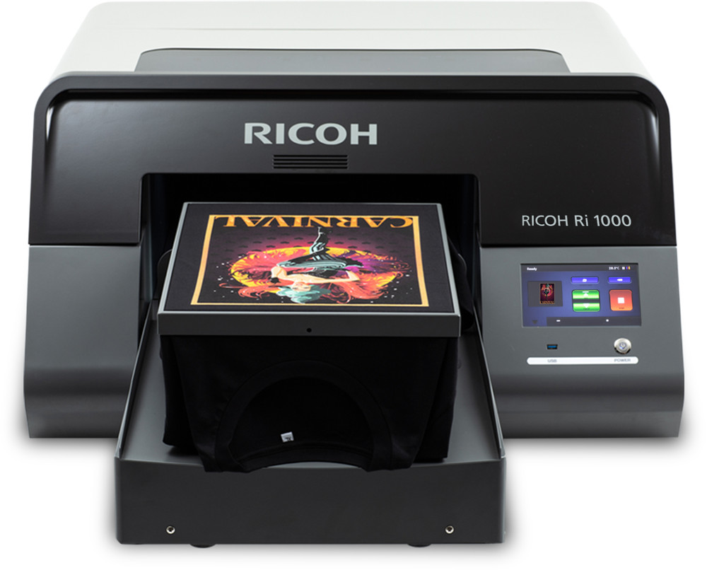 Ricoh RI-1000 DTG printer.
