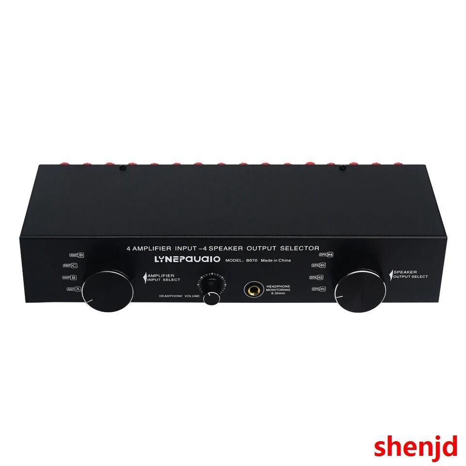 4 Input 4 output Power Amplifier Speaker Selector Switcher Speaker Switch @