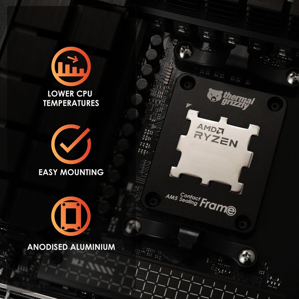 AM5 Contact Sealing Frame - Contact Frame & CPU Guard Combination - Optimizes...