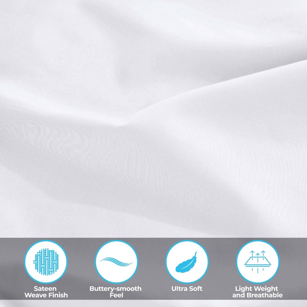 Egyptian Cotton Blend 400 Thread Count Solid Deep Pocket Bed Sheet Set