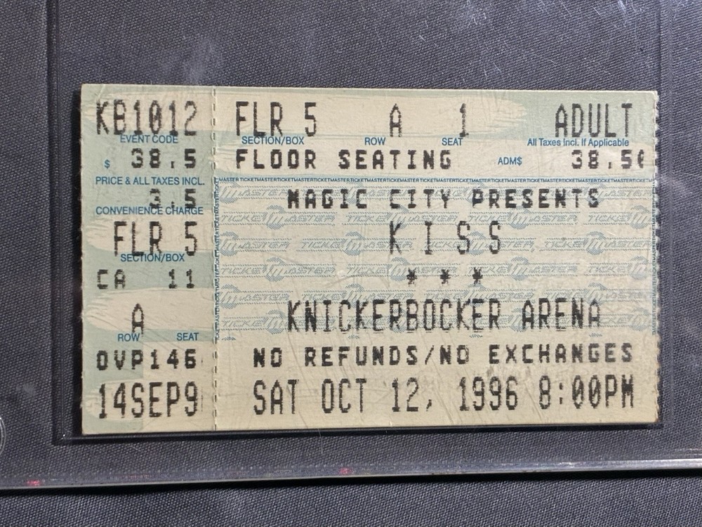Set of 2 KISS 1996 Concert Tickets - MSG NYC and Knickerbocker Arena Albany NY