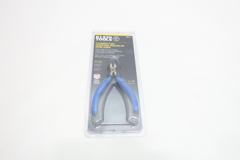 Klein Tools D295-4C Electronics Pliers Tapered Nose Spring-loaded
