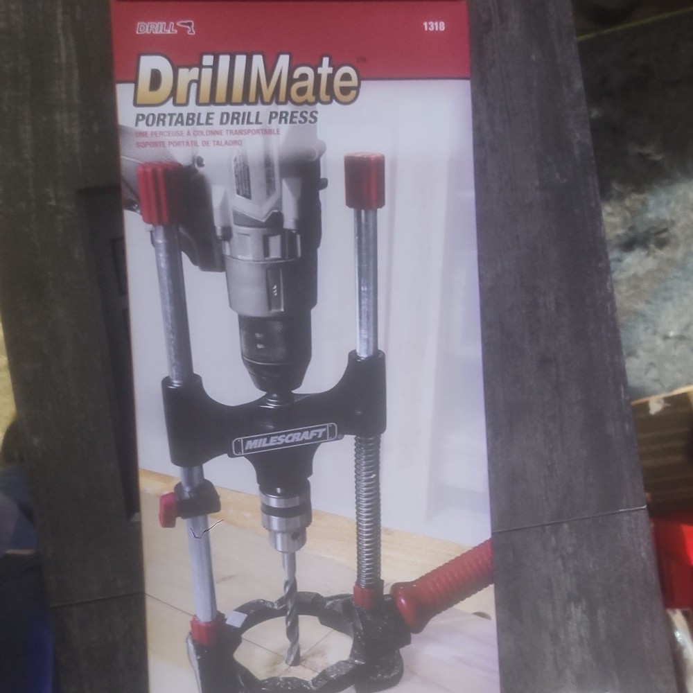 Milescraft DrillMate 1318 Portable Drill Press with Auxiliary Handle