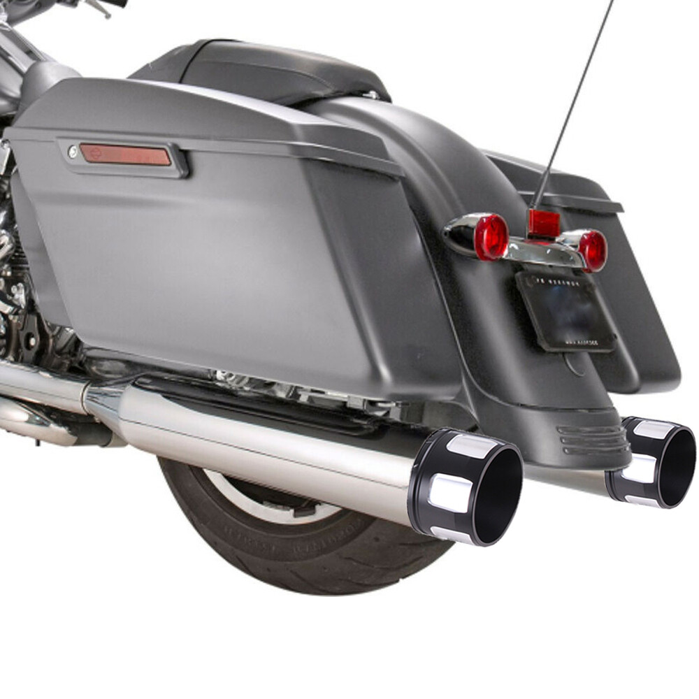 DNA 4" Mufflers Exhaust Pipe For Harley 1995-2016 Road King Street Electra Glide