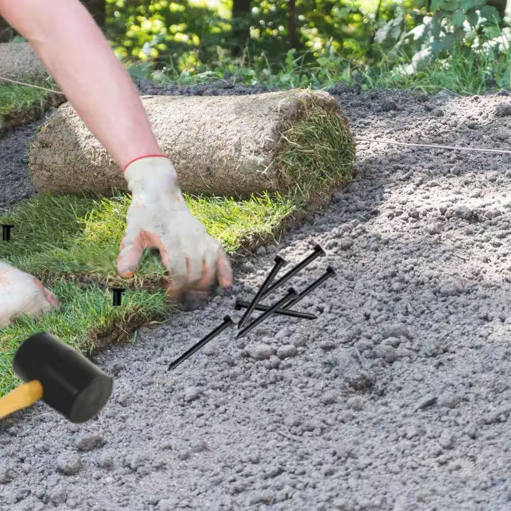 4.5 In. Black Plastic Landscape Fabric Peg (20-Pack)