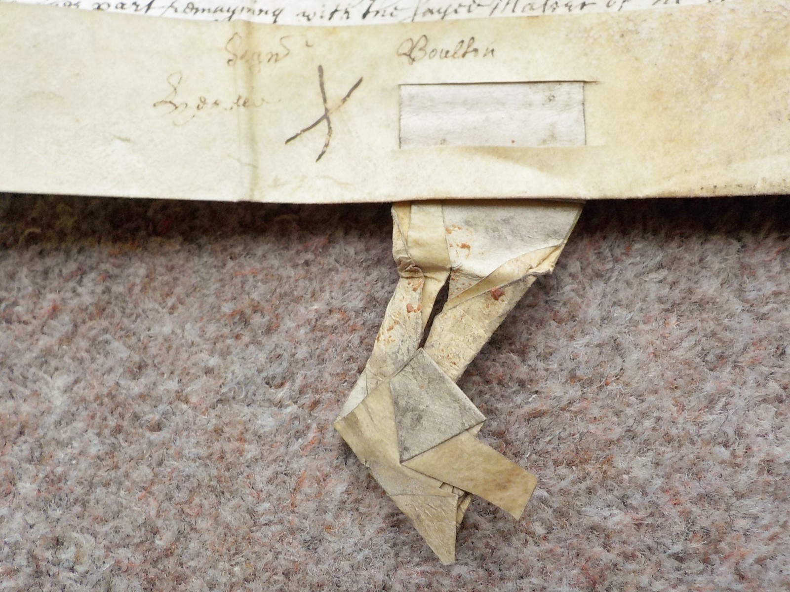 1648 Colmworth Bedfordshire Tideswell Grammar School land Vellum Deed Indenture