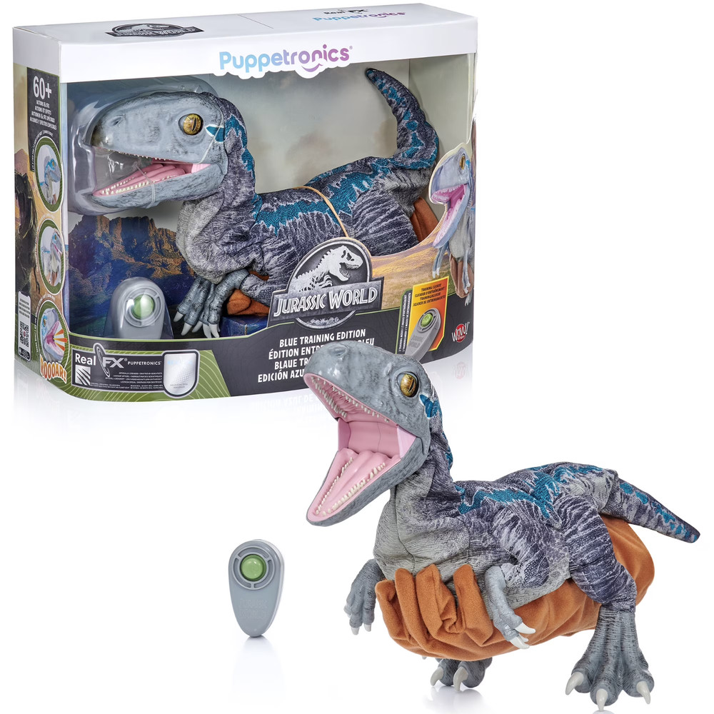 Jurassic World baby Blue Puppetronic RealFX Training Clicker wow stuff.