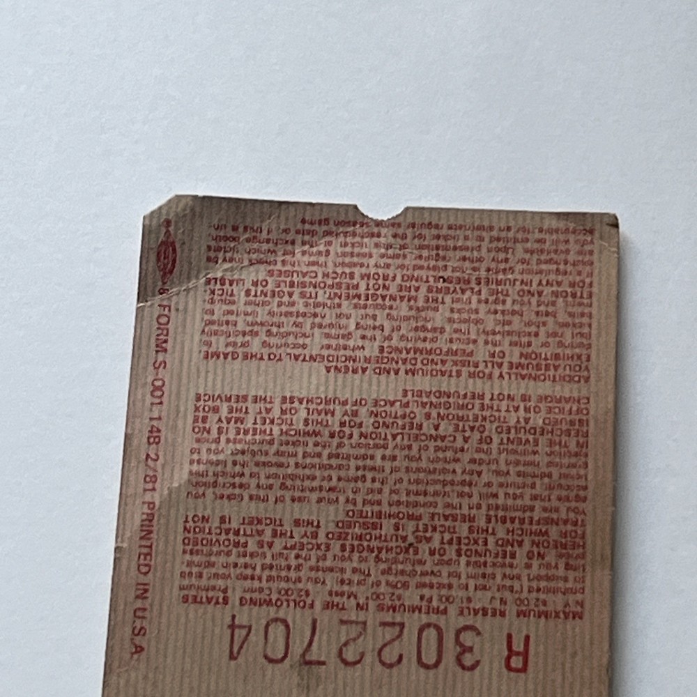 Ozzy Osbourne New Years 1981 Concert Ticket LA Sports Arena