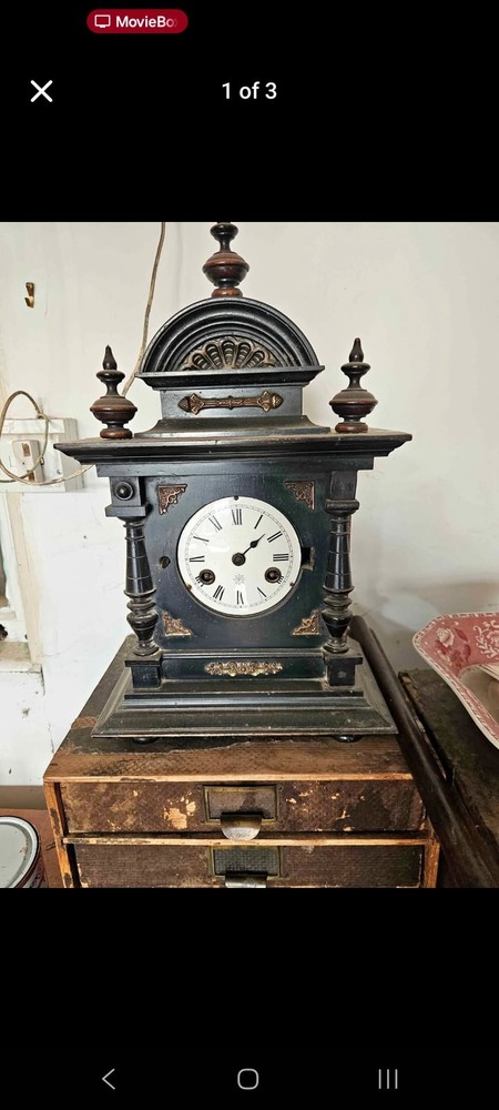 Junghans Antique Mantel Clock German Bracket Clock Working Vintage