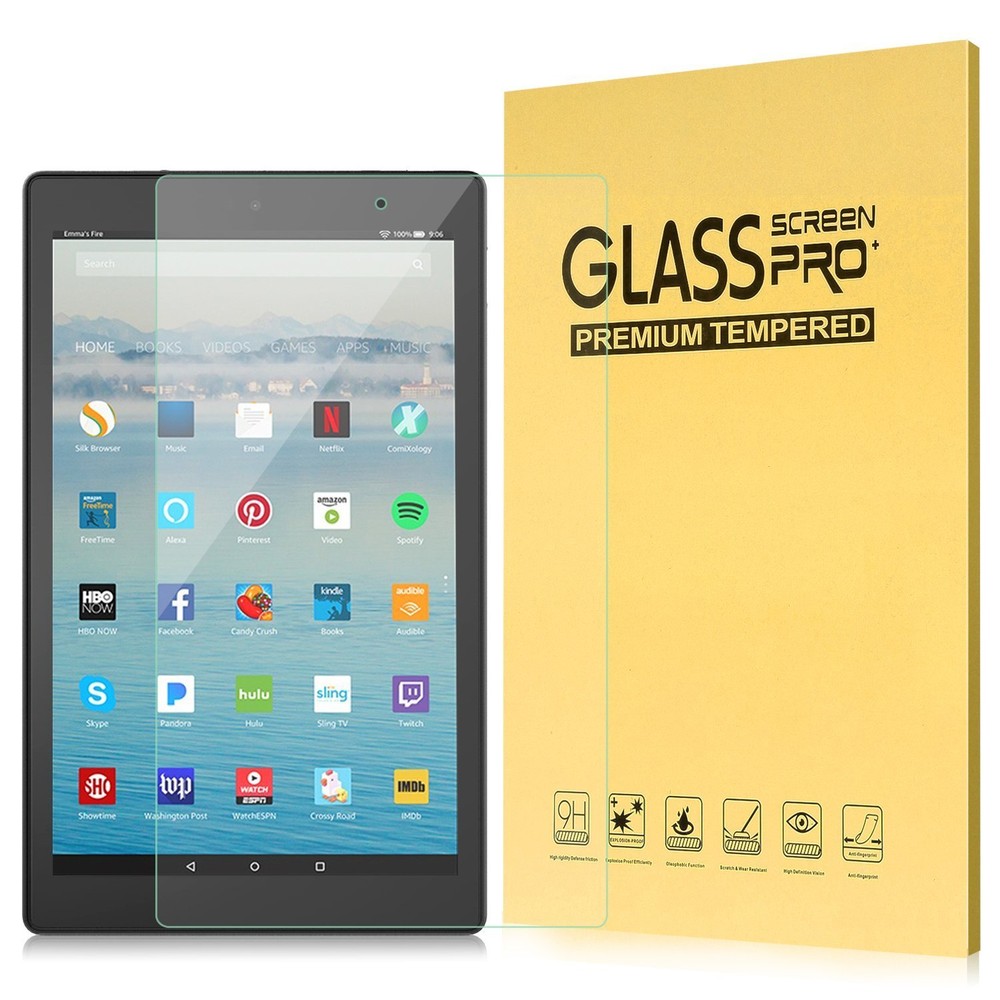 2PCS For Amazon Fire HD 10 Tablet 10.1" 9th Gen Screen Protector Tempered Glass