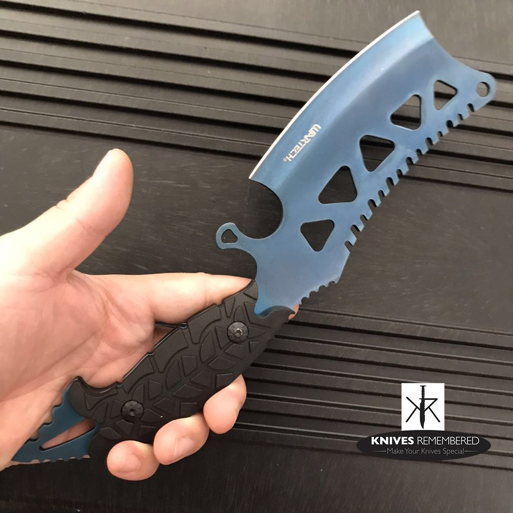 Monogram Custom Knives Engraved Personalized Knife Fixed Blade Hunting Cleaver