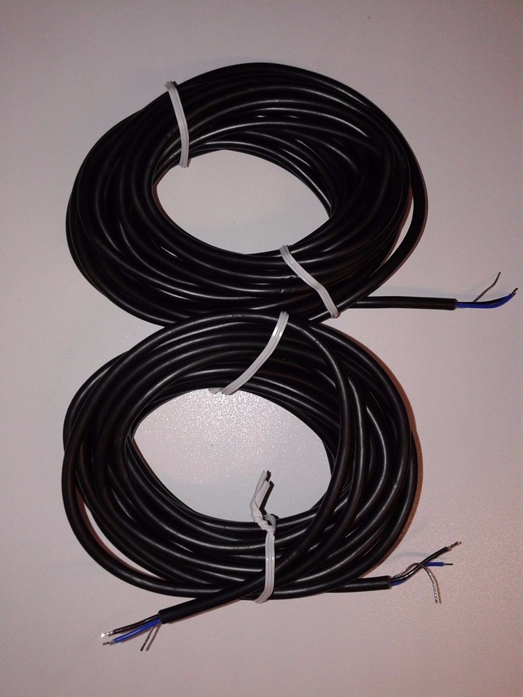 2 Pack - Shielded 2 Conductor Guitar Hookup Wire w/ Bare Ground-20' Roll-22 AWG