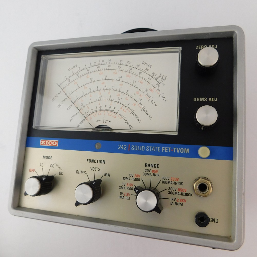 VTG EICO 242 SOLID STATE FET TVOM Analog Shop Meter & Operating/Assembly Manuals