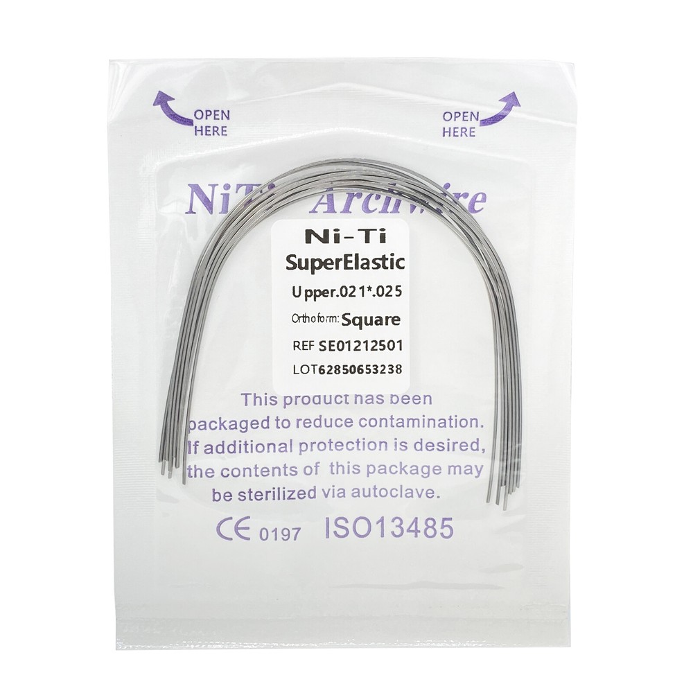 100PCS Dental Orthodontic Niti Arch Wire Rectangular Round Natural Upper Lower