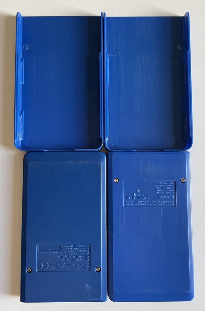 Lot Of 2 Texas Instruments TI-108 Basic Solar Powered Calculator