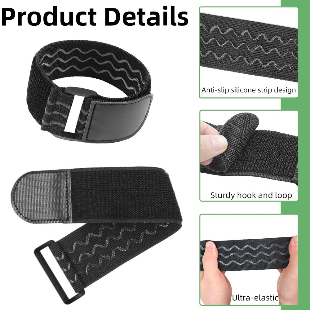 4 PCS Elastic Boot Straps, Ankle Strap Cowboy large size, Black