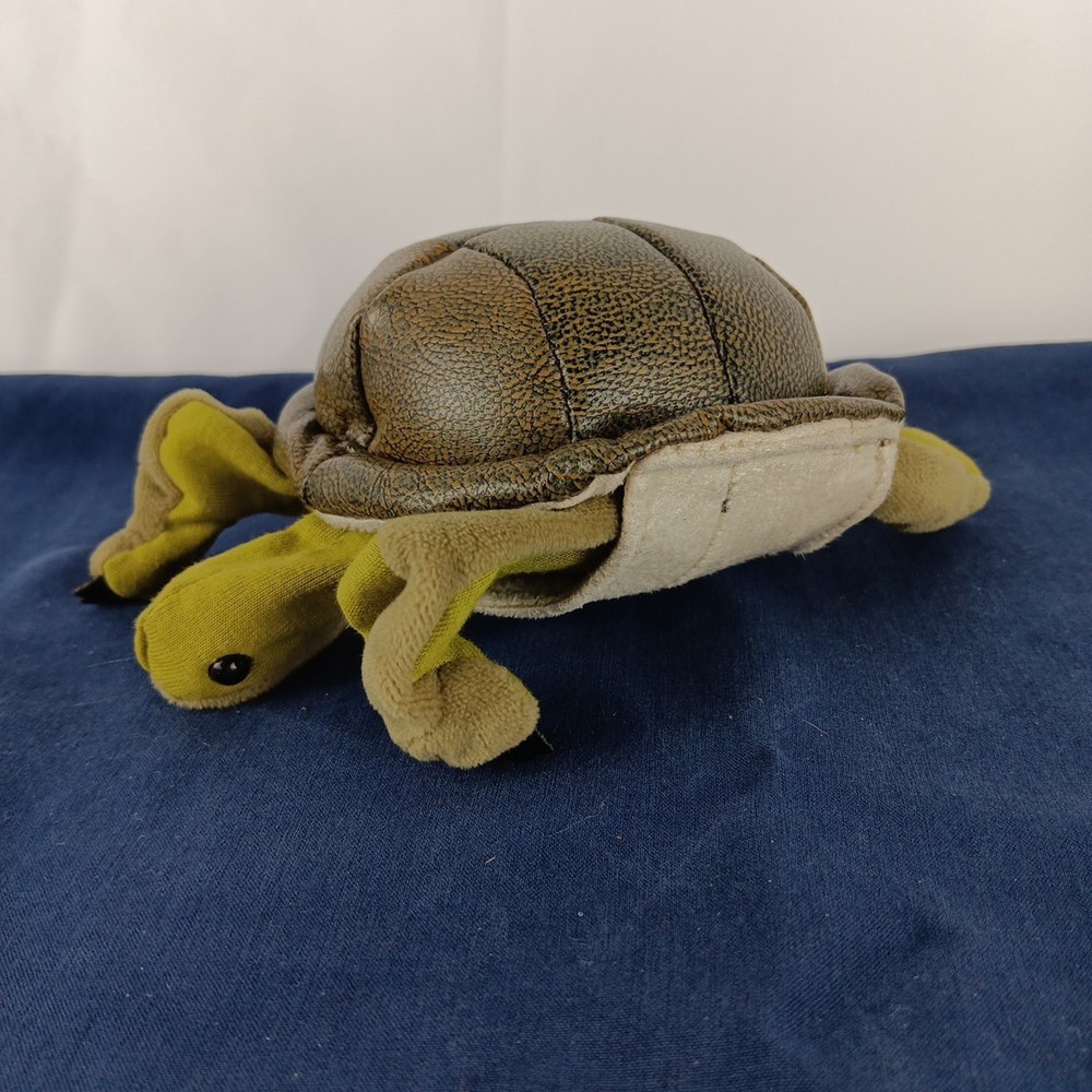 Folkmanis Mini Turtle Finger Puppet Plush Tortoise Stuffed Wild Creature Toy
