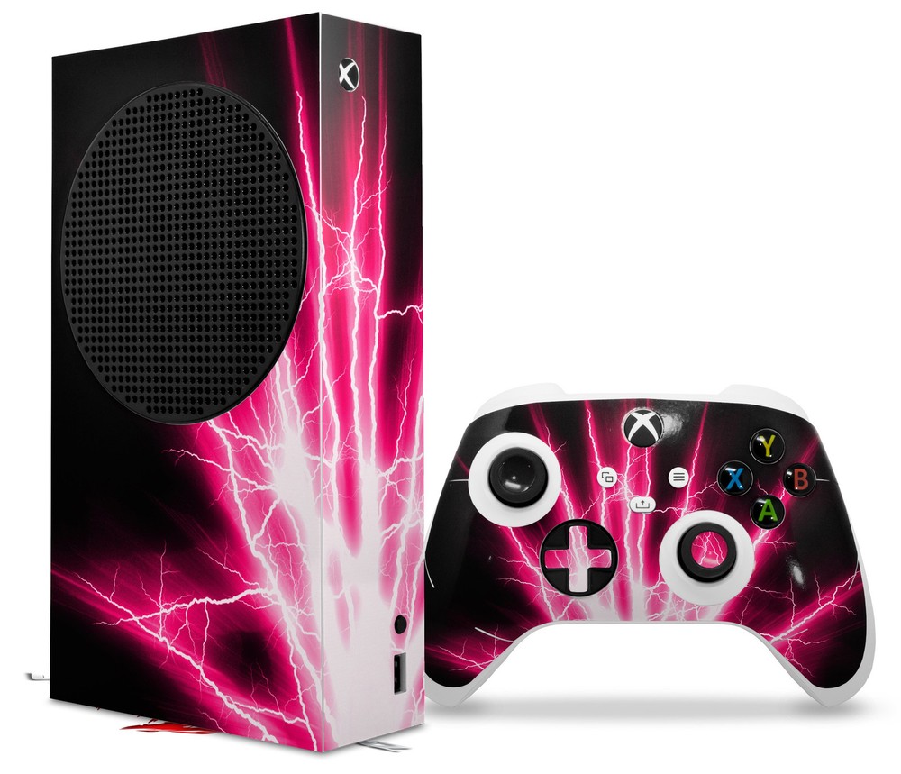 Skin Wrap for XBOX Series S Console Controller Lightning Pink