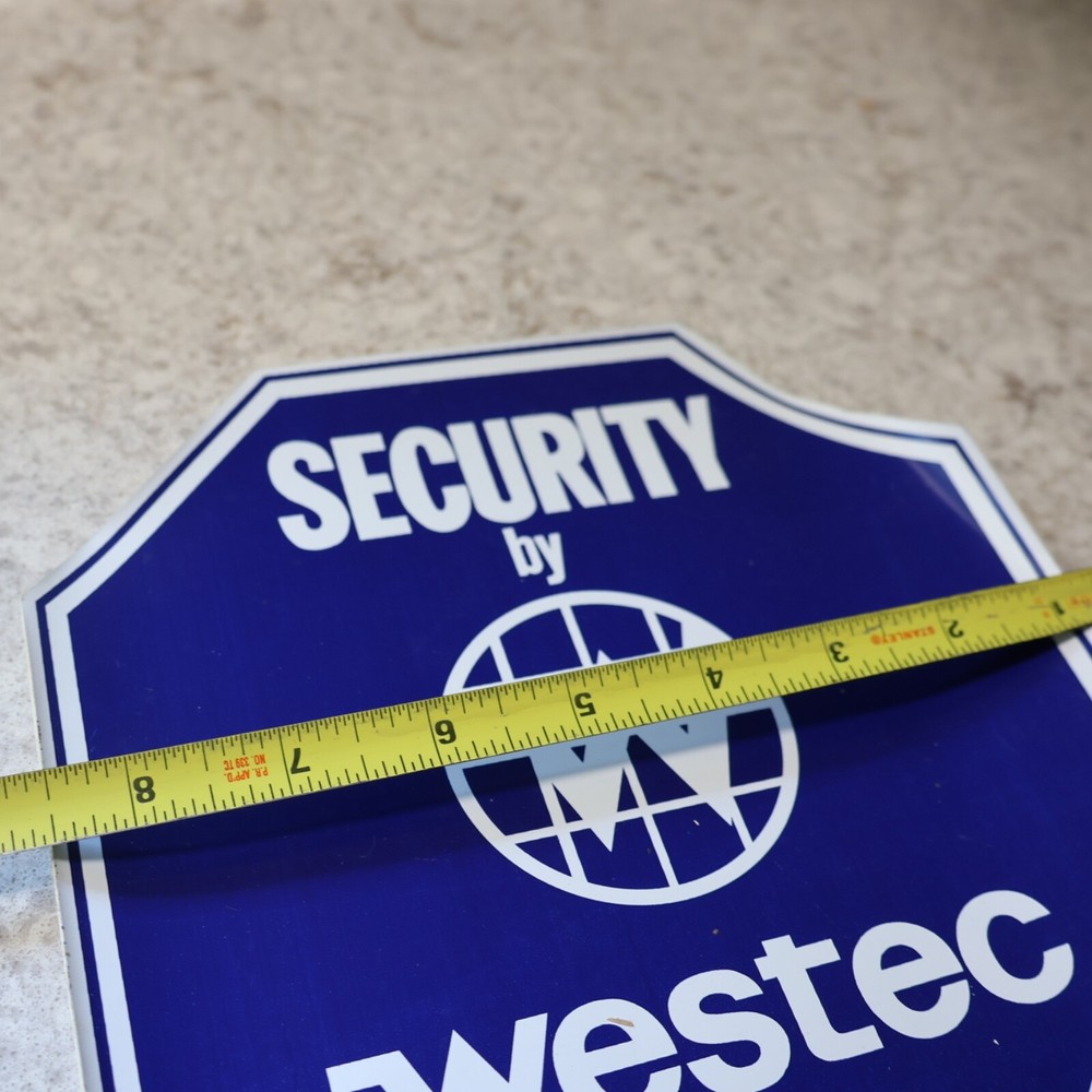 Vintage Security by Westec Advertising Window Sticker Decal 8"