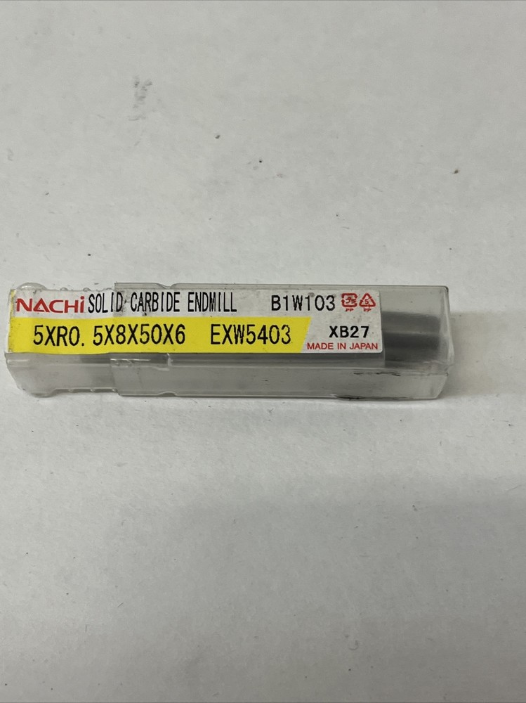 NACHi SOLID CARBIDE END MILL B1W103 5XR0 5X850X6 EXW5403