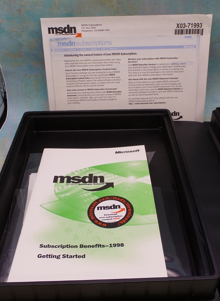 MSDN Software 34 CD's of Microsoft Development software 1999 SQL Server 7.0