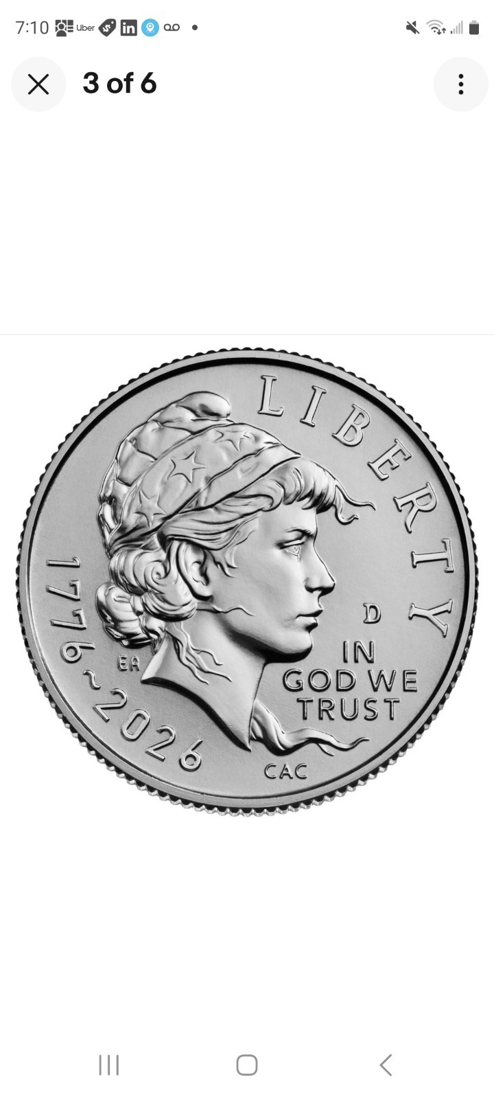 New 1776-2026 P&D Semiquincentennial Emerging Liberty Dimes 2 Coins PRESALE