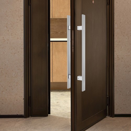 Stainless Steel Double Sided Push Pull Door Handle, H-shaped Door Pull Handle