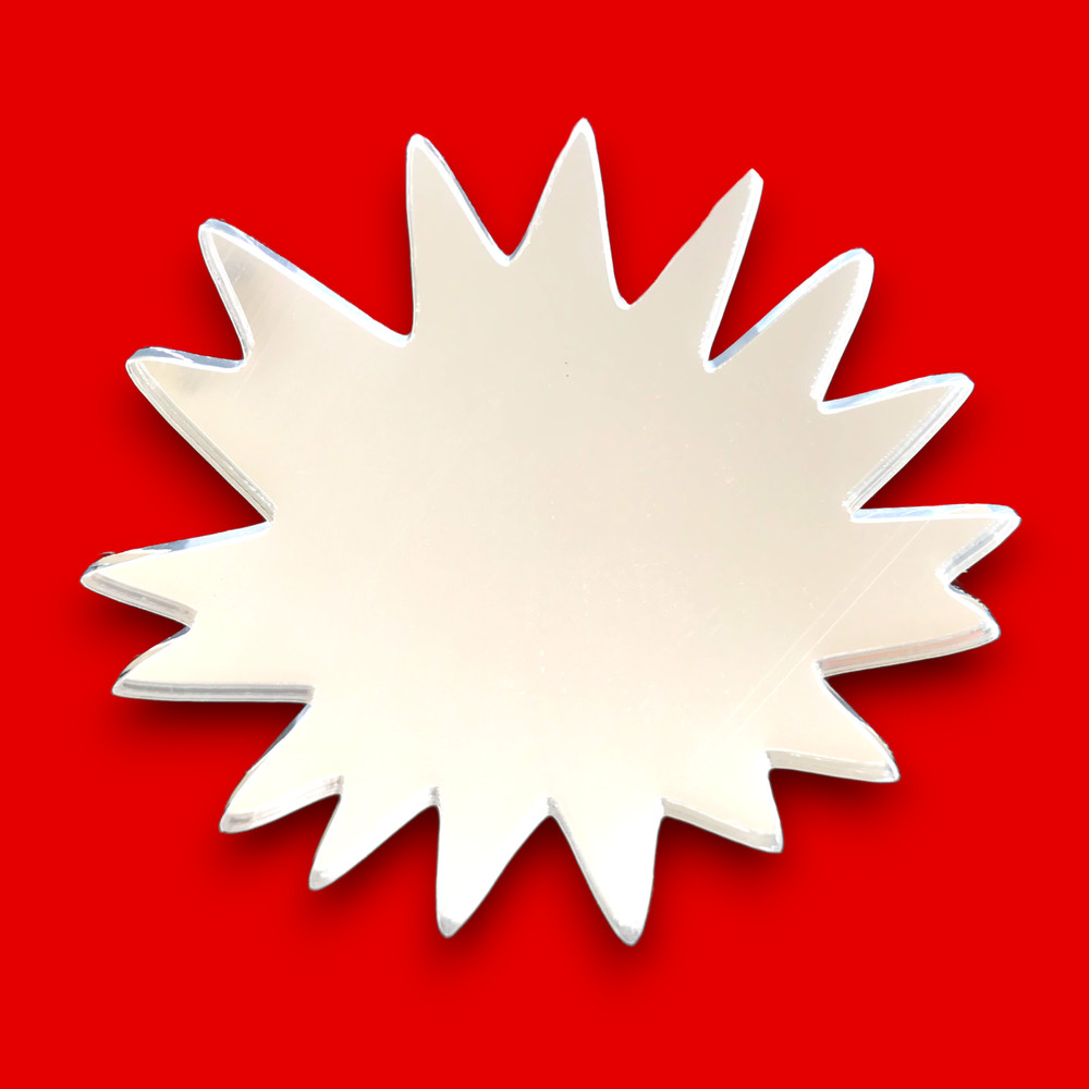 Pow Shaped Acrylic Mirrors - Bespoke Sizes & Engraving Services