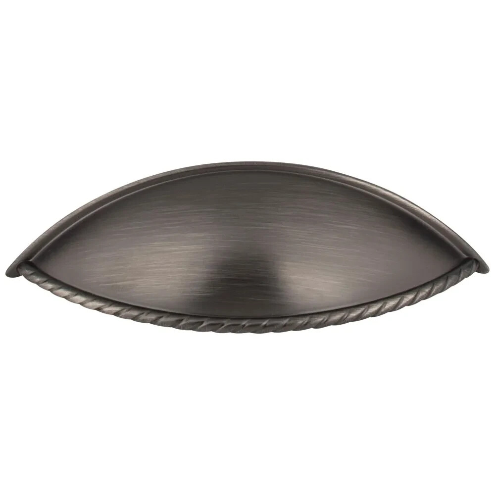 5" Kitchen Cabinet Rope Cup Pull Knob Hardware Vanity Brushed Pewter, Pulls