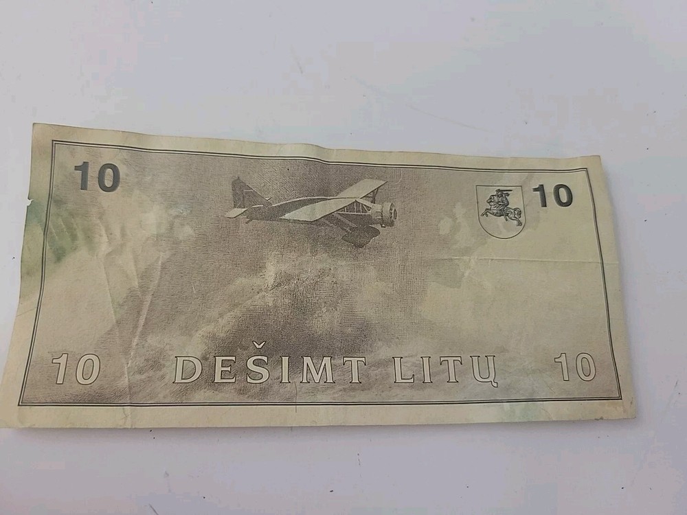 Lithuania 10 Litu Incorrect Spelling GIRENAS.