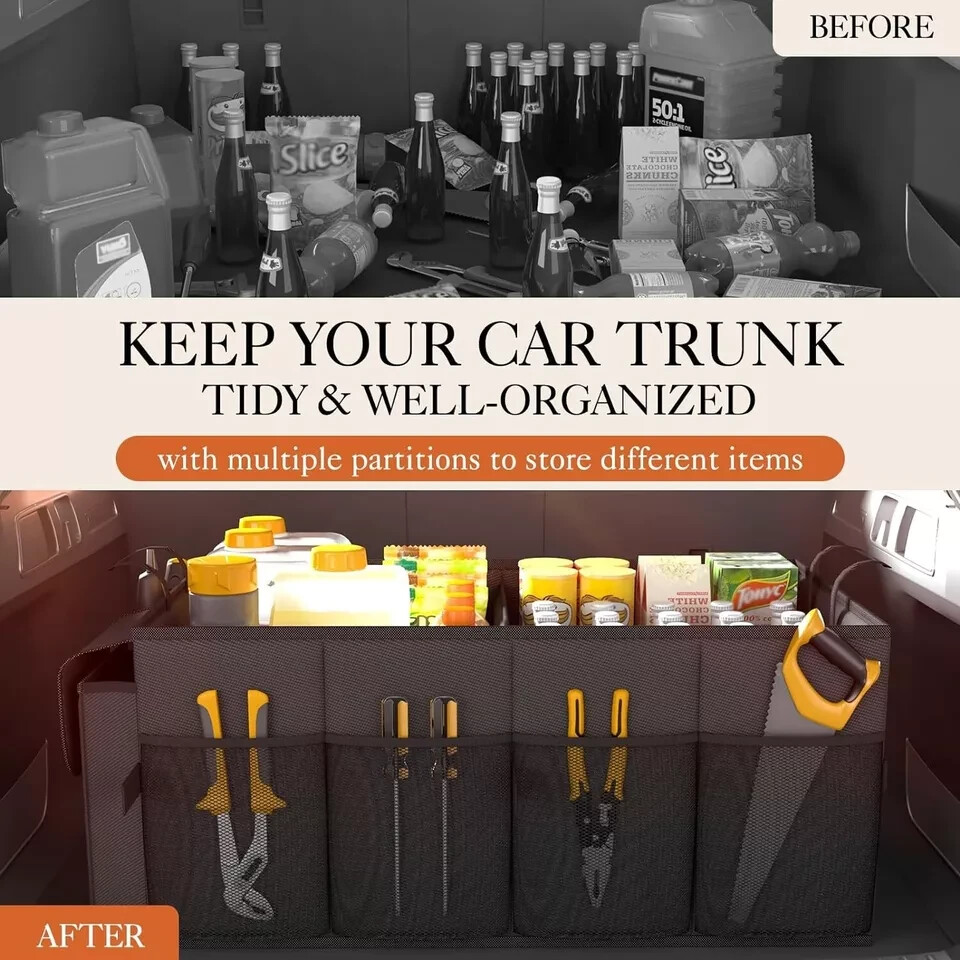 Trunk Organizer for Car - Large-Capacity Car Organizer