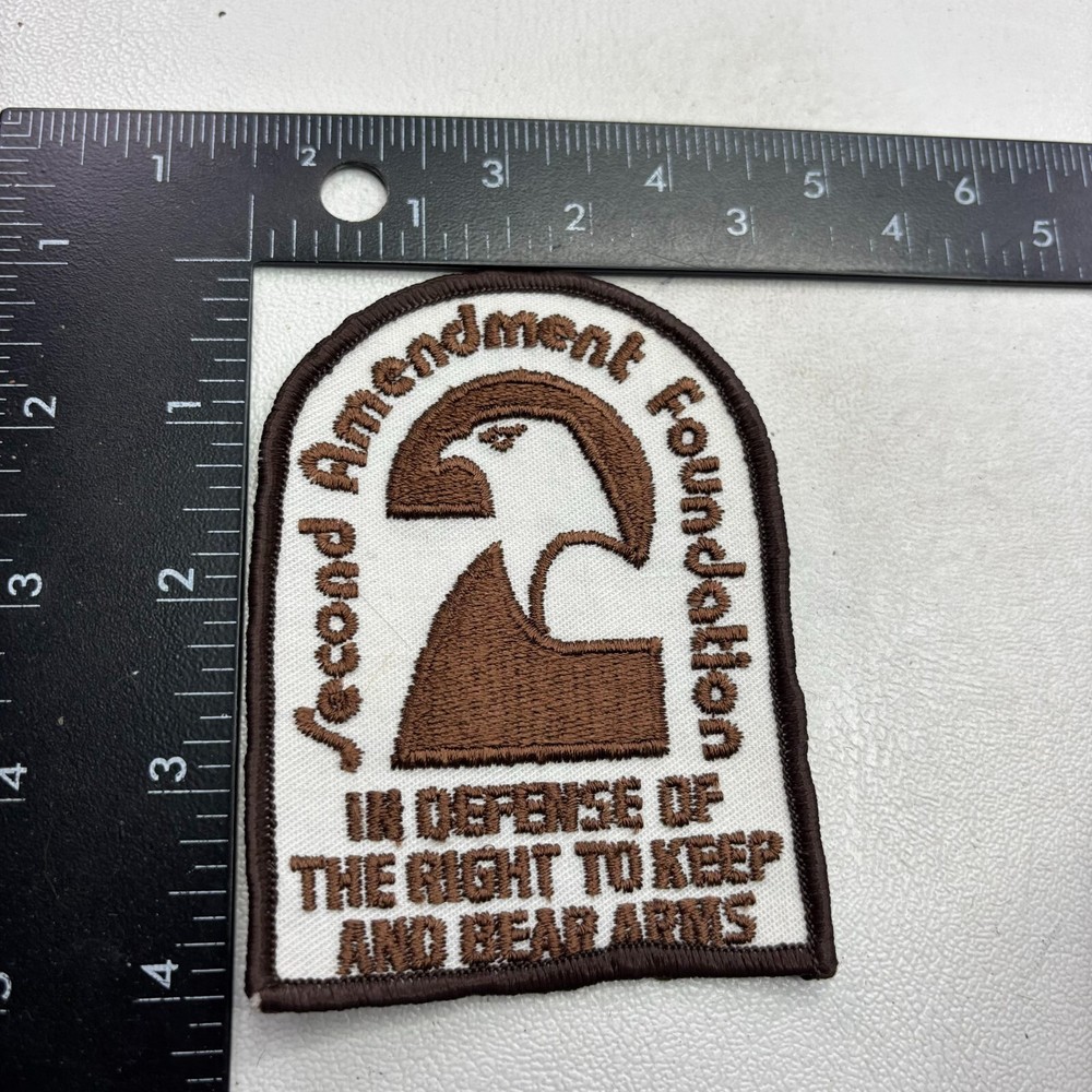 Vtg SECOND AMENDMENT FOUNDATION GUN RIGHTS Patch (Gun~Hunt~Fish~Genre) 52TX