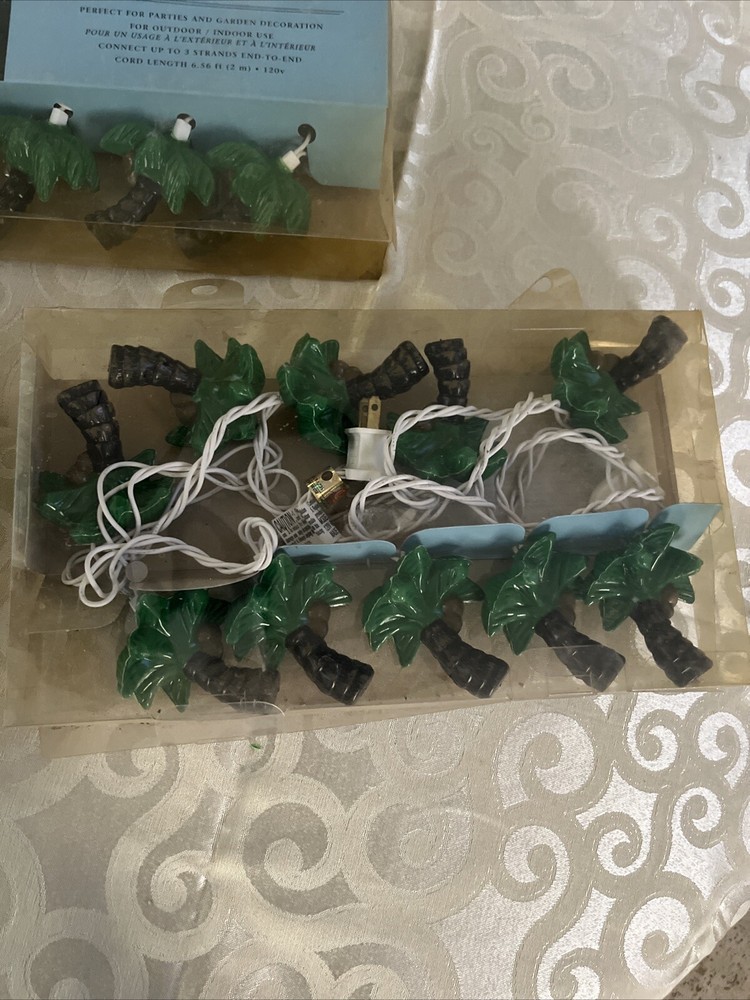 3 Boxes Palm Tree Patio String Lights Totalling 30 Lights - 19-1/2 Feet Total-6